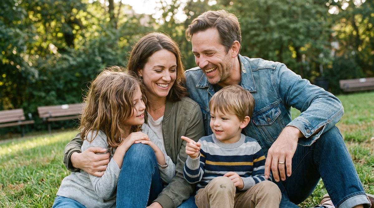 A family enjoying time together outdoors
