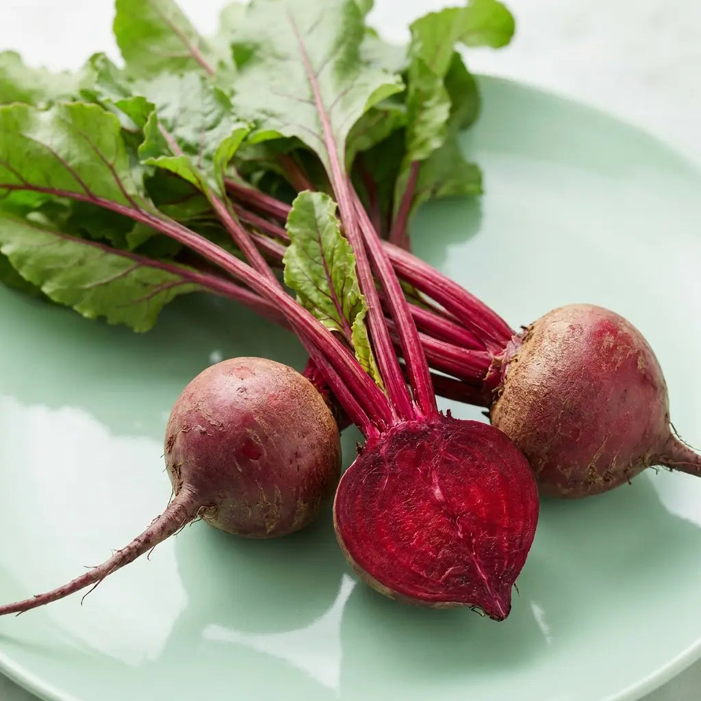 Fresh beetroot, halved